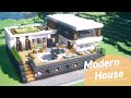 【マイクラ建築】プールに屋上デッキ、サウナも!おしゃれなモダンハウスの作り方