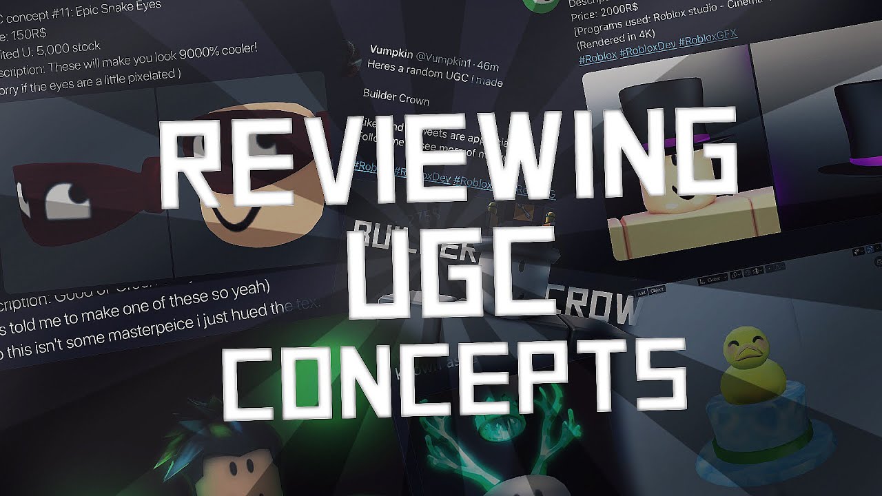 Reviewing Ugc Concepts From Users Youtube - roblox eyes ugc