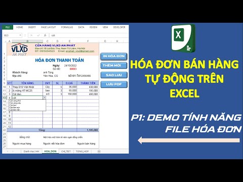 Video TẠO HÓA ĐƠN BÁN HÀNG TỰ ĐỘNG TRÊN EXCEL (Ver mới) -... - youtube