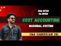 Marginal Costing CMA or CA Inter(PV Ratio, BEP, MOS) I Cost Accounting I