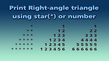 Print Right-angle triangle using star(*) or number - Shape 2
