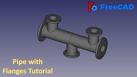 FreeCAD Tutorial : How to make Pipe with Flange in Freecad #freecad #3dmodel #3ddesign #cad