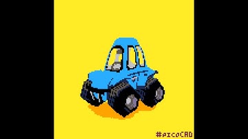 Kame Car making of timelapse in #picoCAD