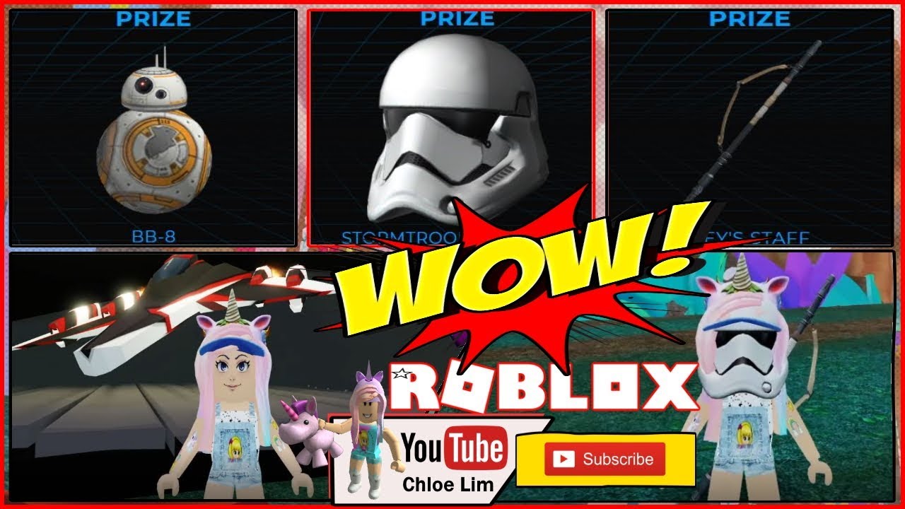 Roblox Gameplay Galactic Speedway Creator Challenge 3 Free Roblox Items Star Wars Bb 8 Stormtrooper Helmet And Rey S Staff Steemit