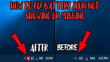 How to Fix Battery Icon Not Showing in Taskbar (Windows 10/8.1/7)