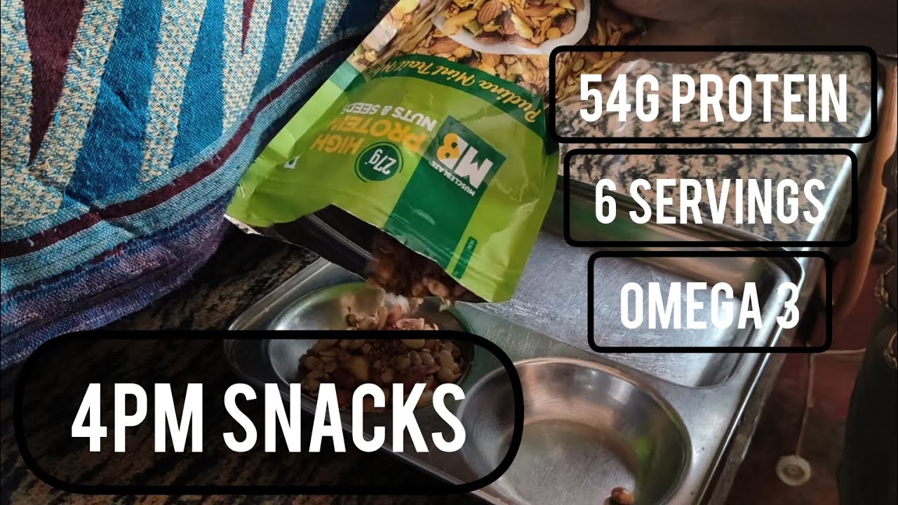 4PM High protein MB Nuts and Seeds Trail Mix Snacks. 54g Protein.