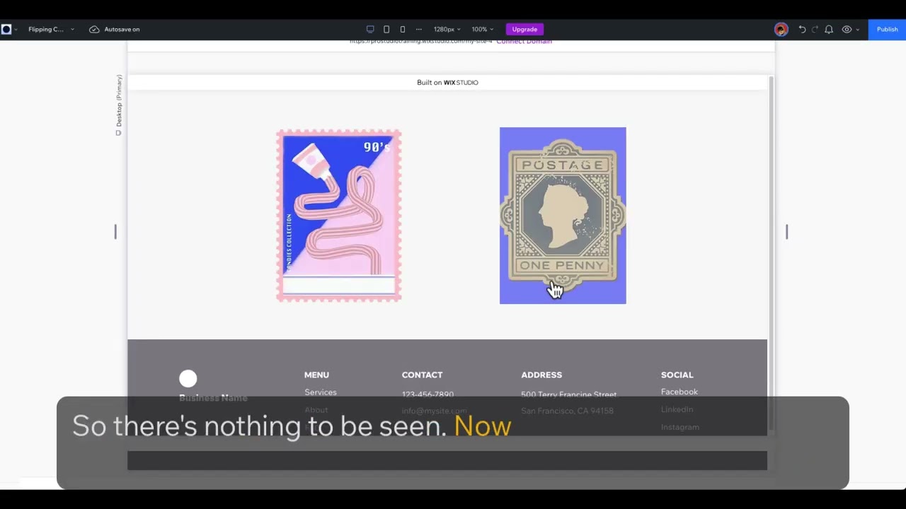 How to make cards flip with custom animations in Wix Studio