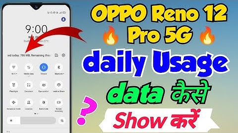 OPPO Reno 12 Pro 5G me used data kaise show kare | OPPO Reno 12 Pro 5G Usage data show setting