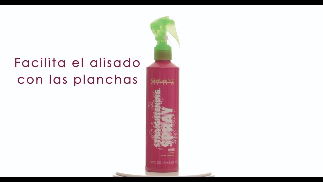 Protector térmico Salerm Straightening (Spray) cabelo azul