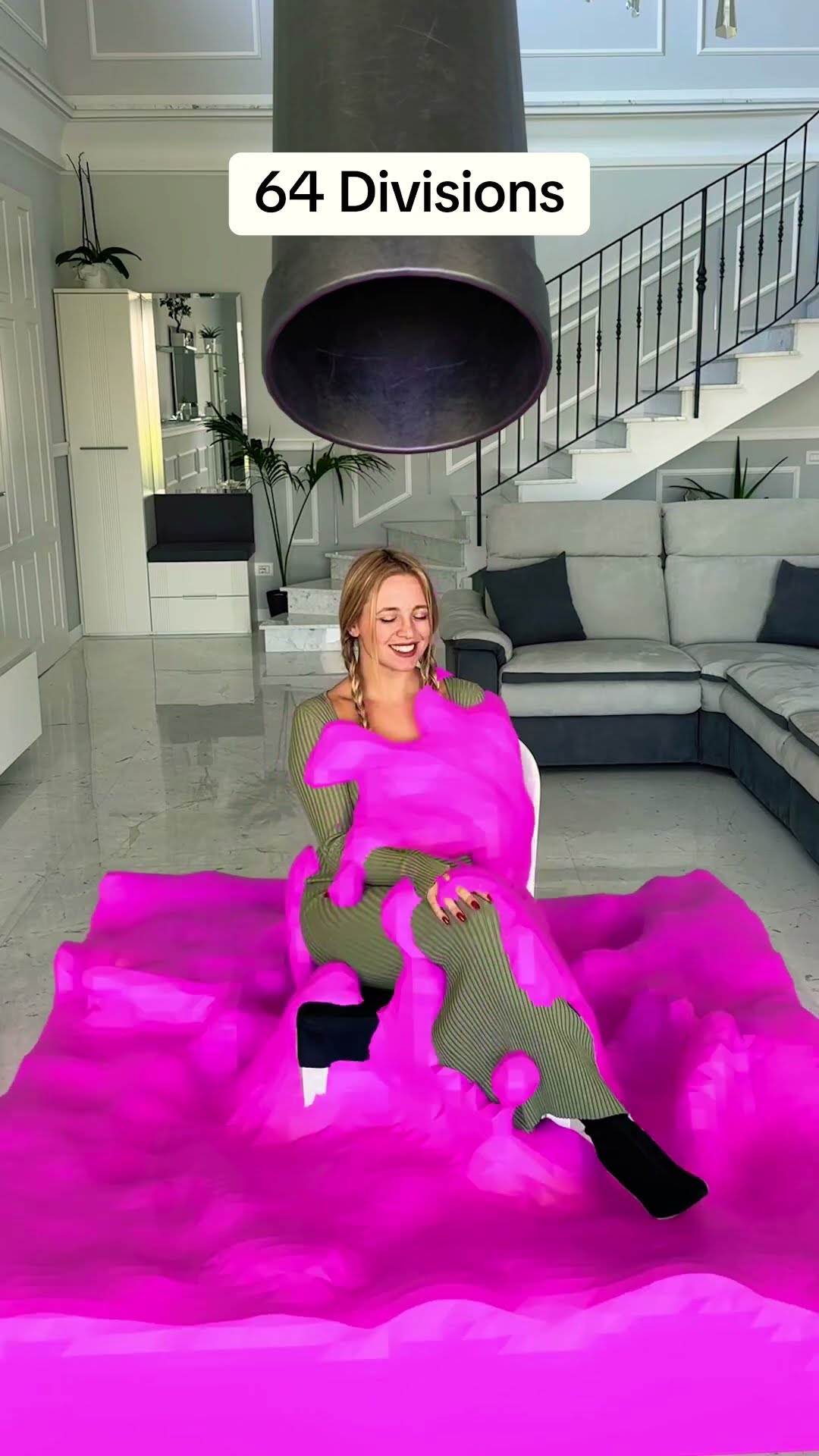 Fluid situation VS Alessia ?  Who win? #blender #3d #cgi #vfx