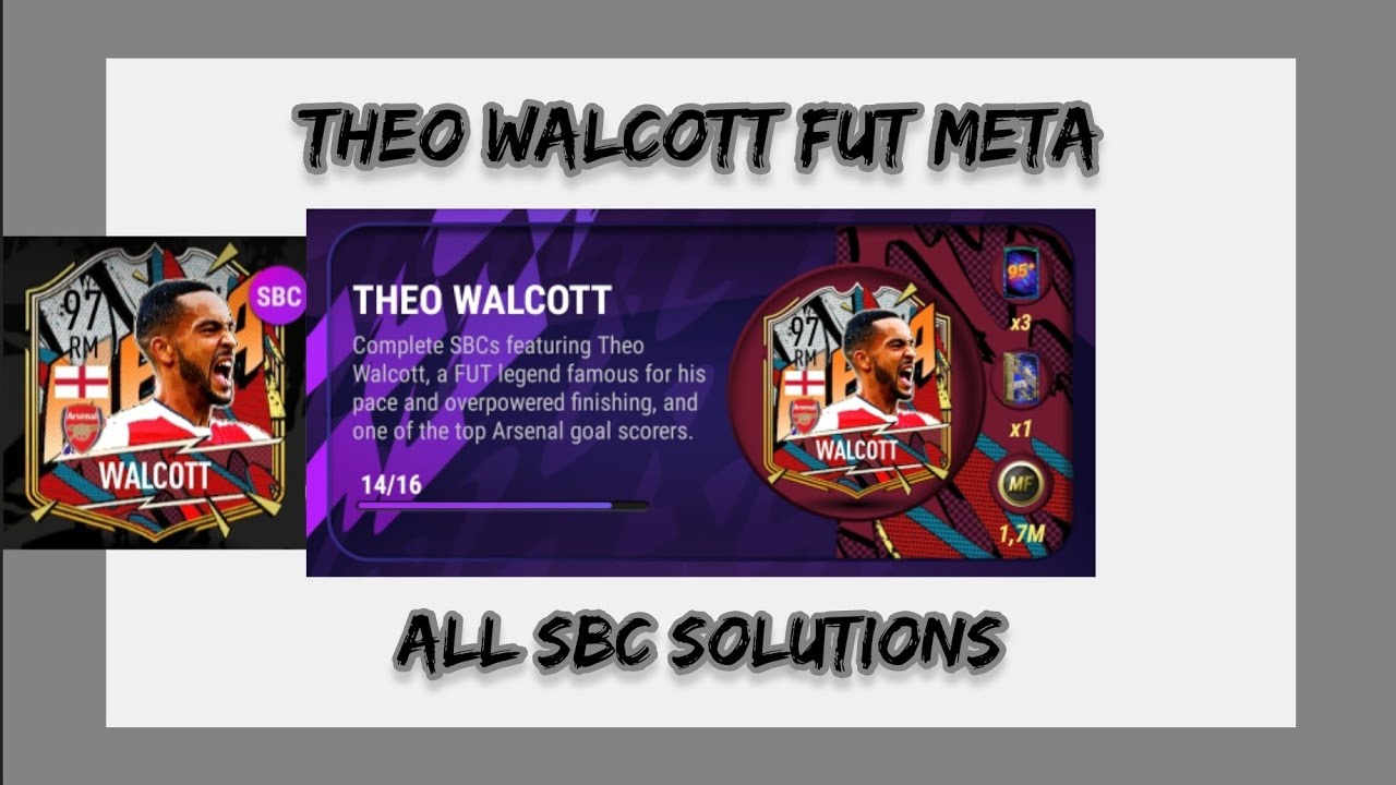 Theo Walcott Fut Meta all sbc solutions | Madfut 22