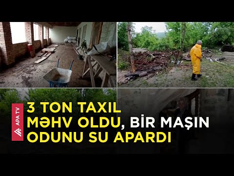 Güclü leysan İsmayıllı-Qəbələ yolunda torpaq sürüşməsinə səbəb oldu - APA TV