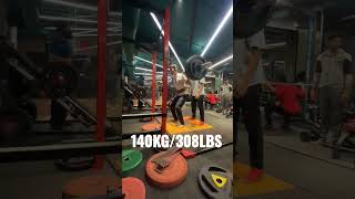 140KG SQUAT #shorts #ytshorts #gymmotivation #gymlife #squat