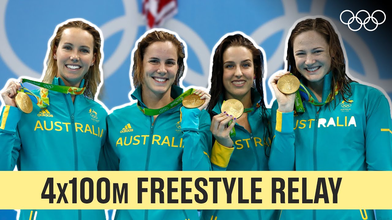Last 5 Champions Of Women S 4x100m Freestyle Relay Youtube