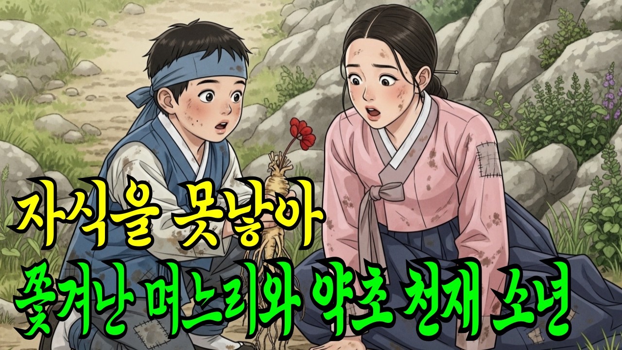 자식을 못낳아 시댁에서 쫓겨난 며느리와 산에서 약초 케면서 사는 천재 아이
