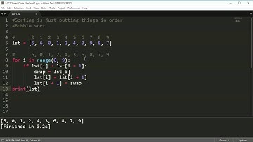 Python Programming Series (Sorting): Bubble sort