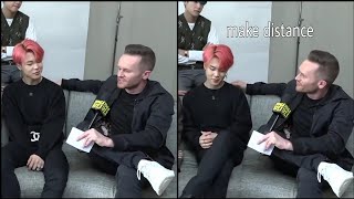 When the interviewer made Jimin uncomfortable Resimi