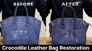 FADED Crocodile Leather Bag, Leather Cleaning and Restoration