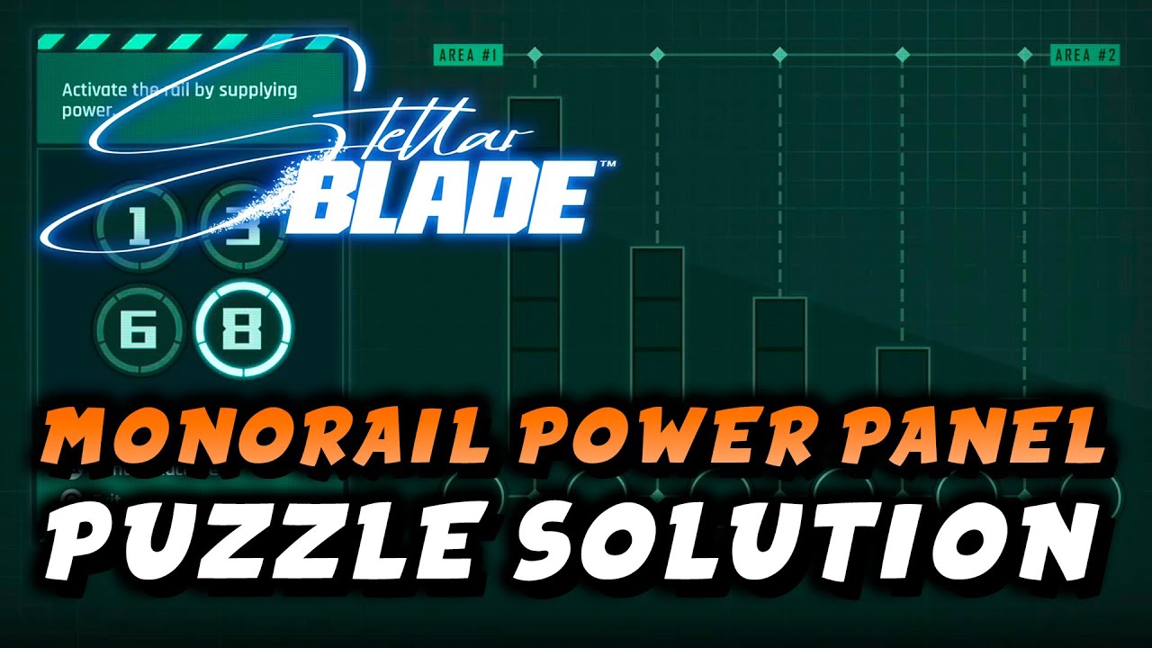 Stellar Blade Monorail Power Panel (Puzzle Solution) YouTube
