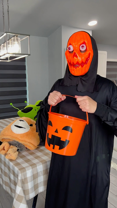 Halloween monster candy heist 🤣🎃 #shorts