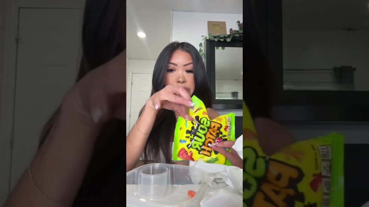MAKING MY BROTHER A CANDY SALAD SOUR STRIPS Davdngo