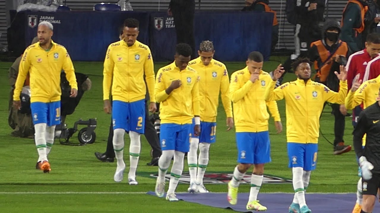 キリンチャレンジカップ22 日本 ブラジル カウントダウン 両チームの選手入場 Youtube