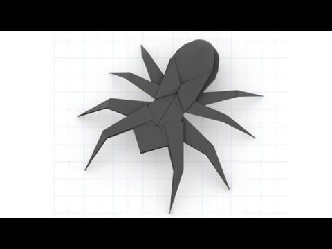 Оригами паук схема