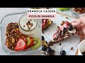 GRANOLA CASERA Y PIZZA CON FRUTAS  ►  fácil  desayuno y snack con avena