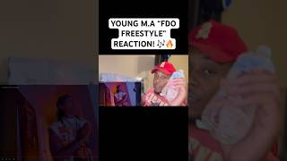 YOUNG M.A “FDO FREESTYLE” REACTION 🎶🔥 OUT NOW! #youngma #poohshiesty #music #reaction #rap #shorts