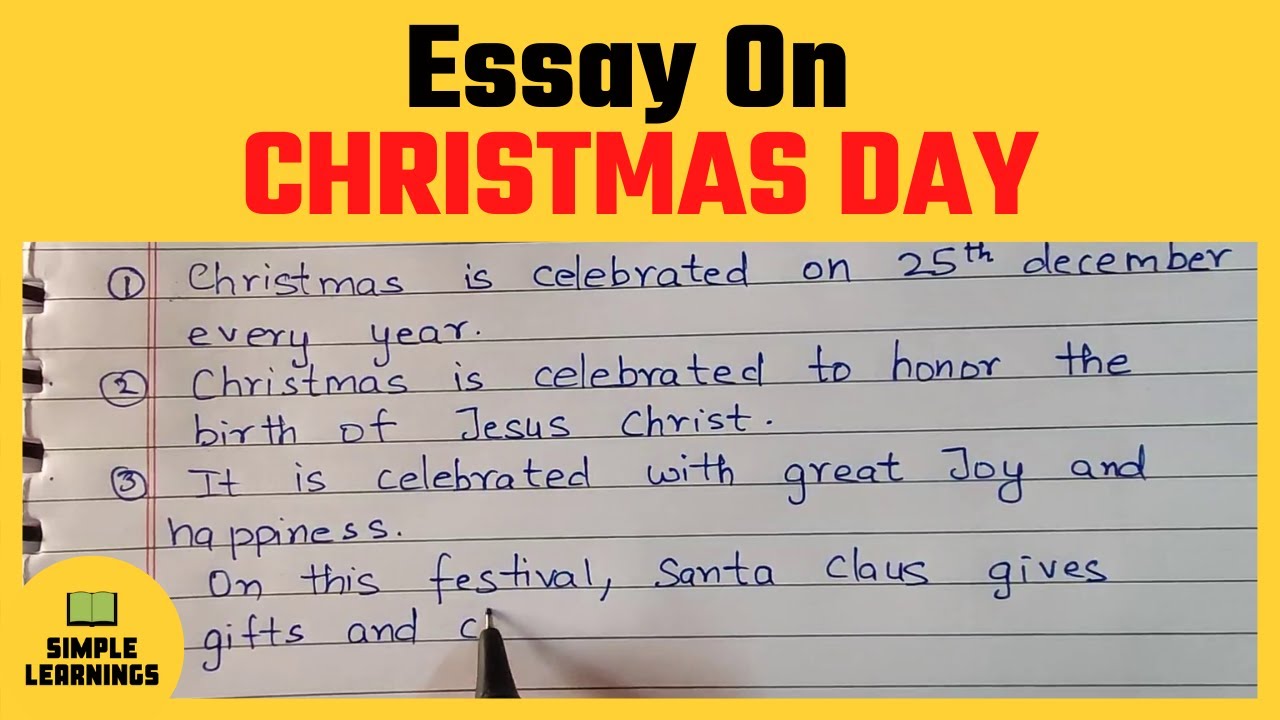 christmas essay for 3rd standard