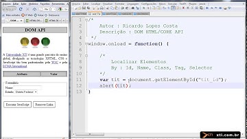 Universidade XTI - JavaScript - 41 - DOM  Document Object Model