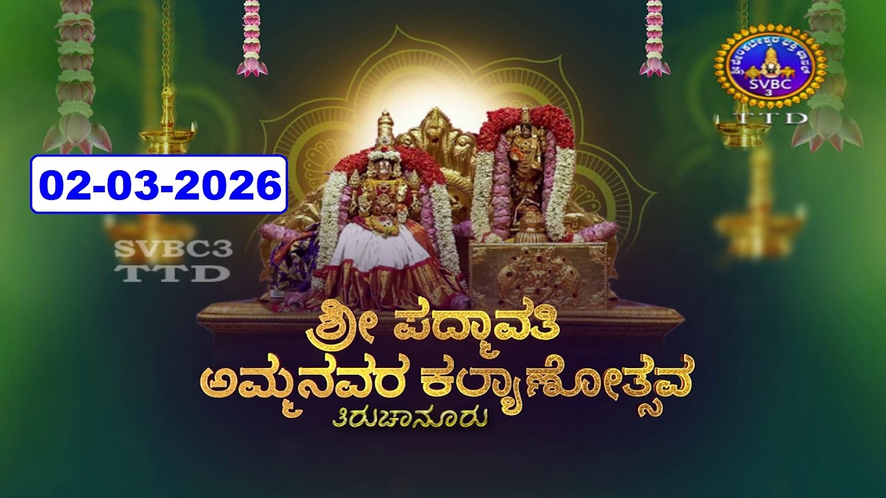 Sri Padmavathi Ammavari Kalyanotsavam || Tiruchanoor || 02-03-2026 || SVBC3 Kannada || SVBC TTD