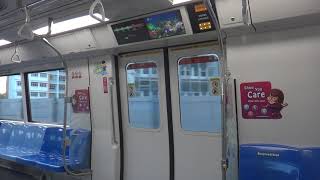 SMRT Trains C151B KSFB (Fuji Electric IGBT) - Pasir Ris to Tampines (Old Chime, EWL MRT to TLK)