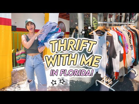 THRIFT WITH ME IN FLORIDA (finally!!!) ☆ THRIFT HAUL + GIVEAWAY!
