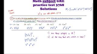 Math subject GRE 3768 problem 12