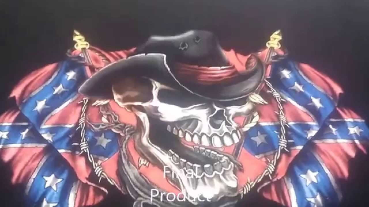 Screen printing Flag & Skull