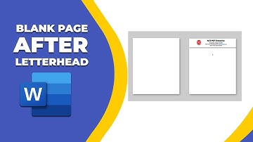 How to insert blank page after letterhead in word