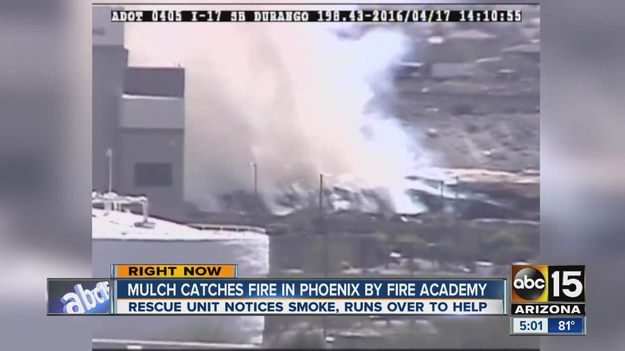 Phoenix Firefighters put out Mulch Fire - YouTube