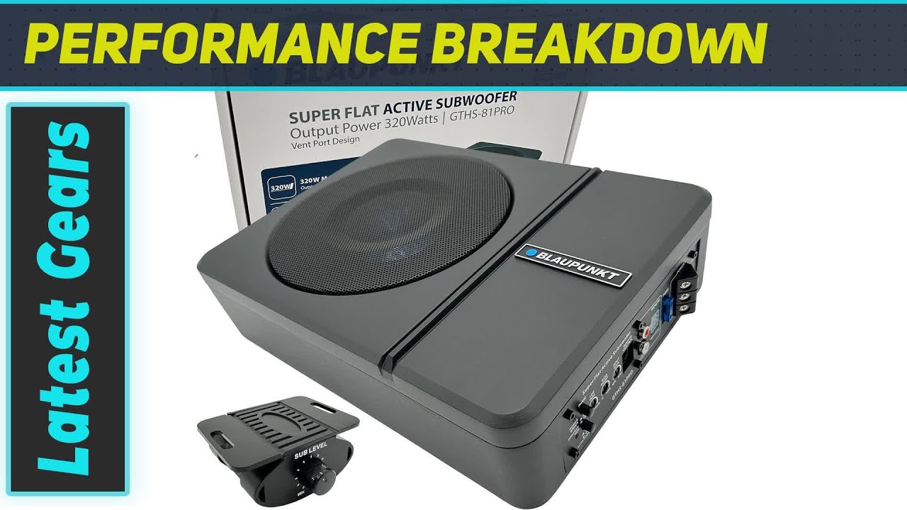 Blaupunkt GTHS81 8-Inch Amplified Car Subwoofer – 320 Watts Max, Black – Bass Booster