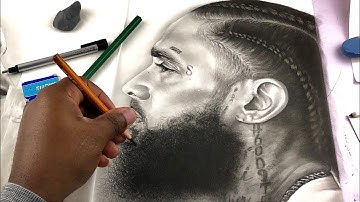 How To Draw Nipsey Hussle - Portrait Drawing