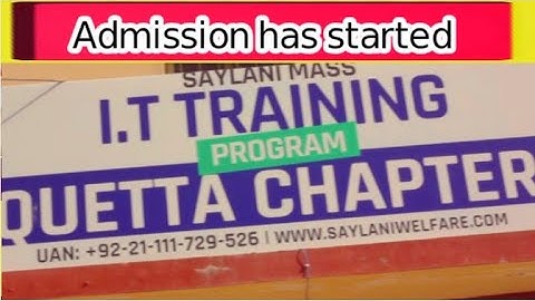 Exciting Update! The Saylani Mass Training Grand Startup Program has officially started in Quetta |