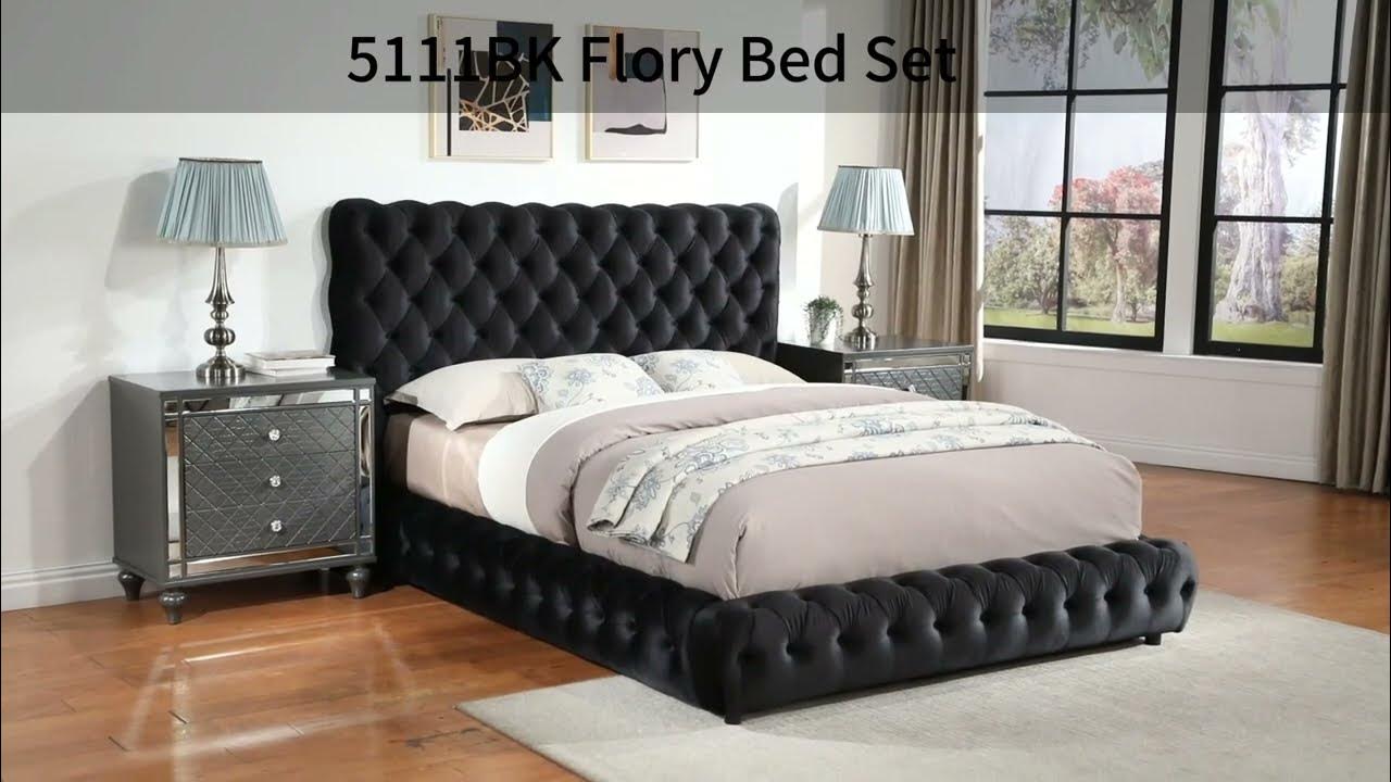 5112BK Flory Bed Set YouTube