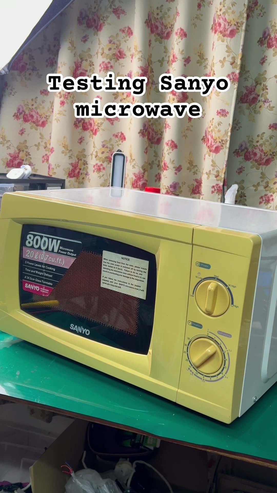 Testing Sanyo microwave after fix door switch. #sanyo