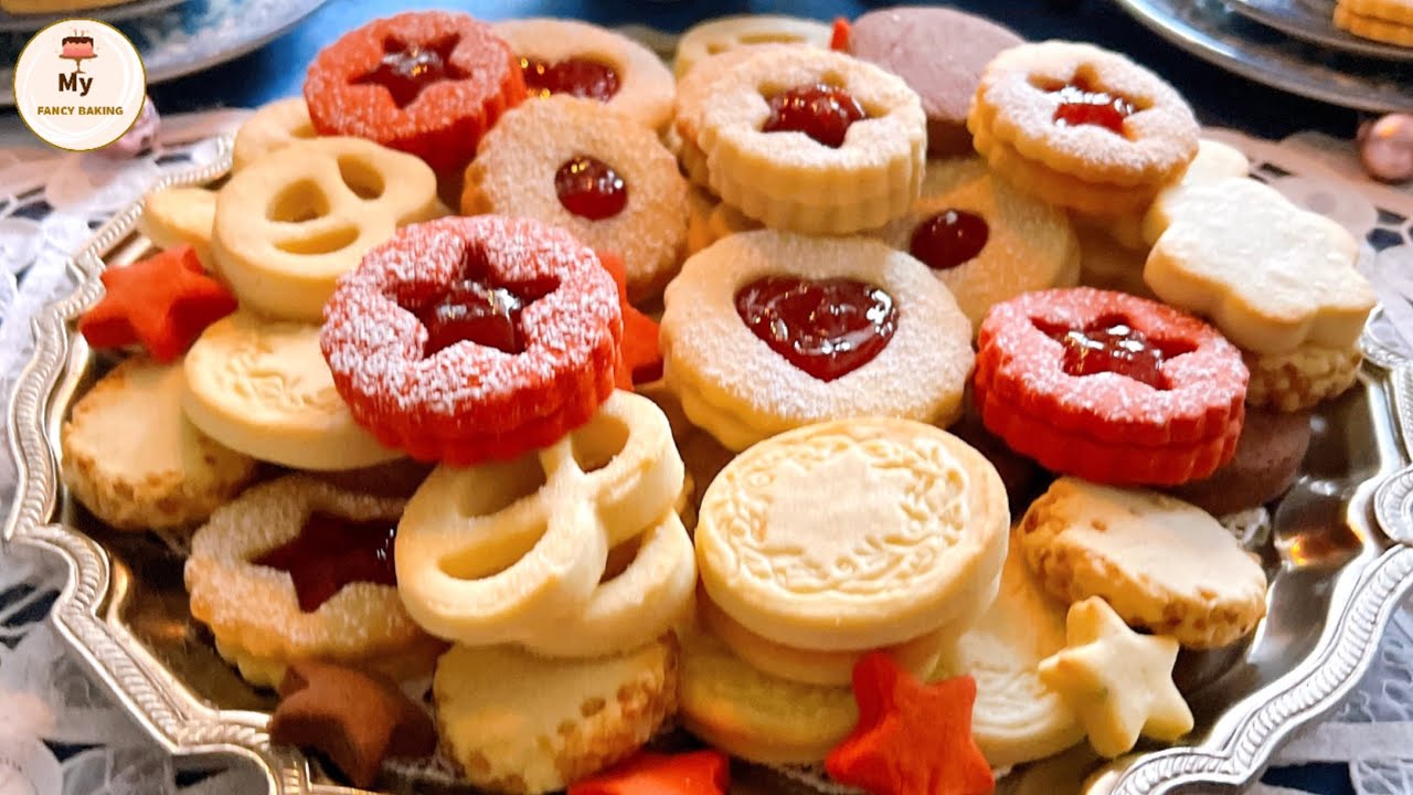 Сделайте целую рождественскую коробку с масляным печеньем из 1 теста!