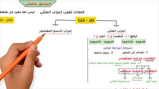 الملحق بالمثنى - كلا وكلتا و اثنان واثنتان - تعلم النحو بسهولة