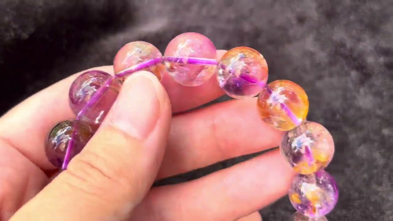 クレイインキャビティア アメジストエレスチャル ブレスレット 13mm