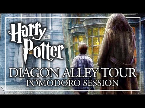 STUDY IN THE DIAGON ALLEY - Harry Potter Pomodoro Session - Harry Potter ASMR #BacktoHogwarts