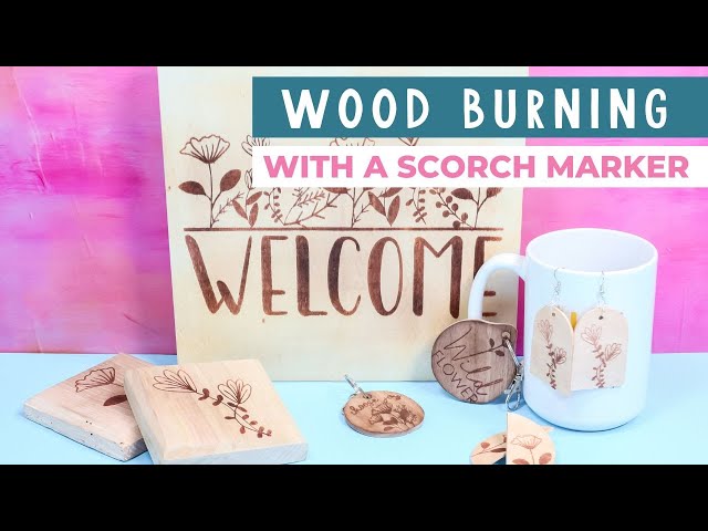  Scorch Marker Woodburning Pen Tool with Foam Tip and