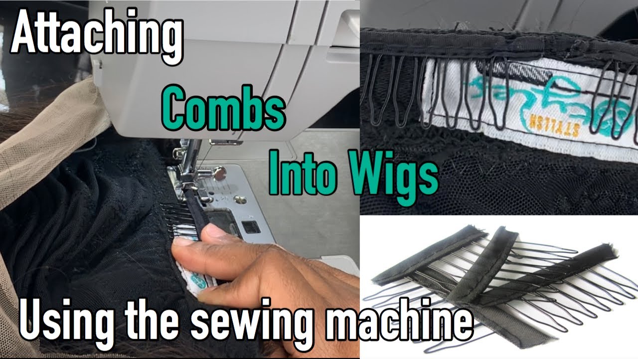 How To Add Combs into Wigs using sewing machine YouTube