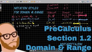 PreCalculus - Section 1.2 - Domain and Range